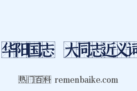 华阳国志·大同志近义词是什么意思的图片